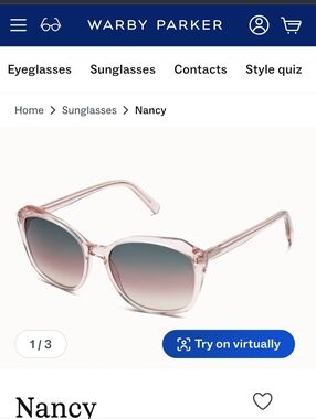 Warby Parker Nancy Pink Sunglasses, Rose Crystal